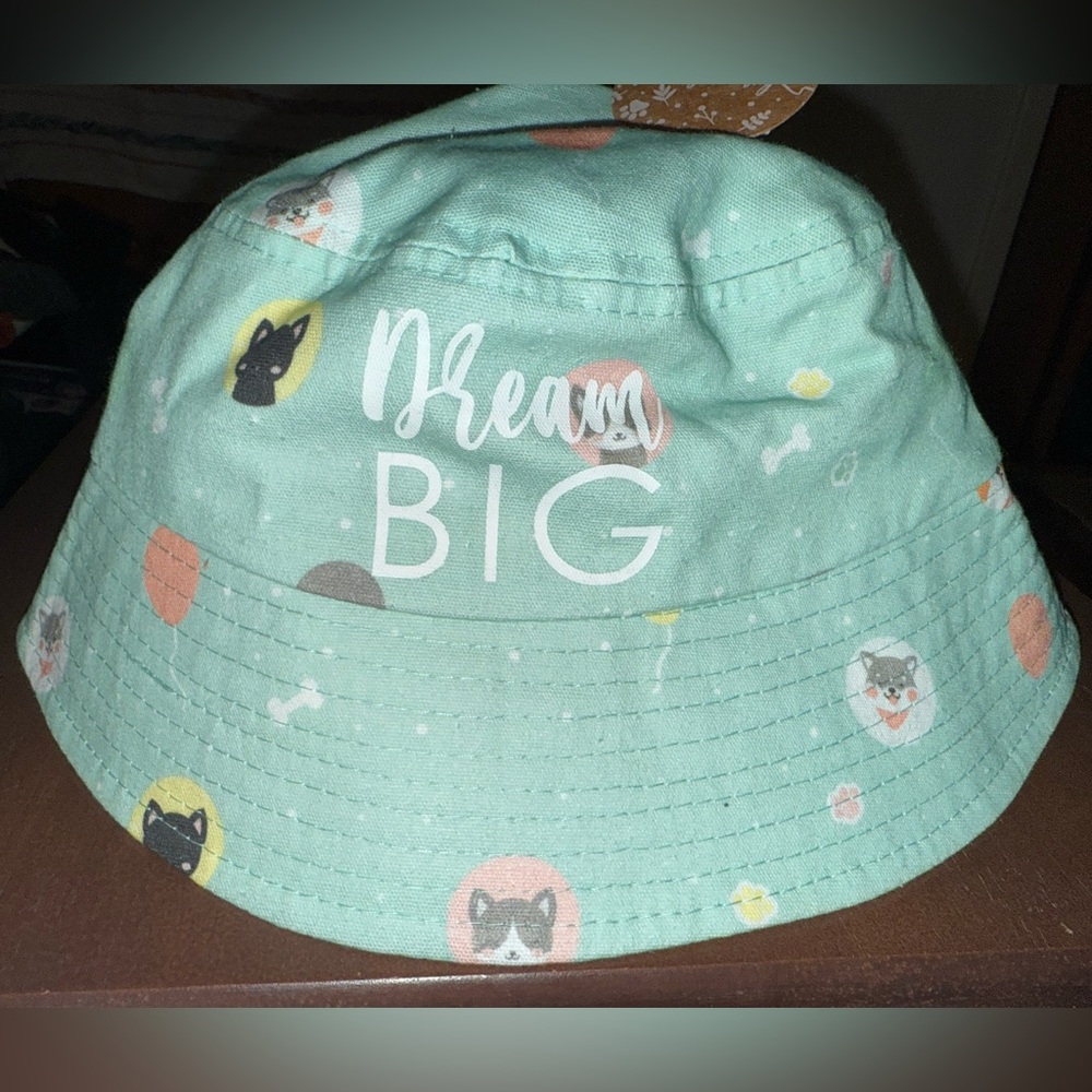 Kids Dream Big Bucket Hat -‎ Light Green